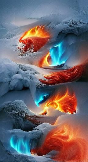 Ethereal Balance of Fire and Ice