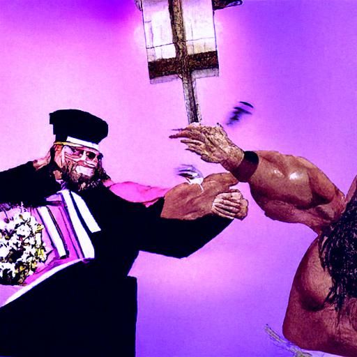 The Macho Man Fights Back Against a Cleric
