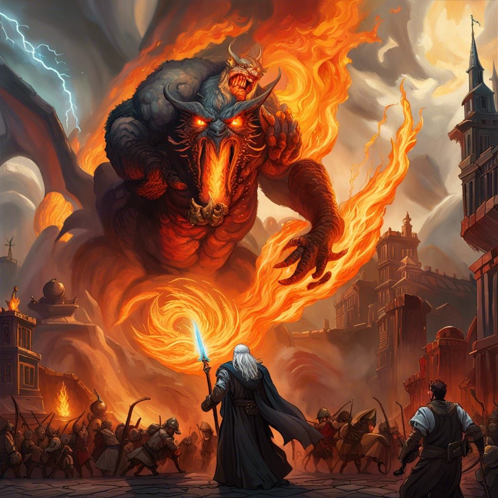 Balrog and the Grey Wizard v2