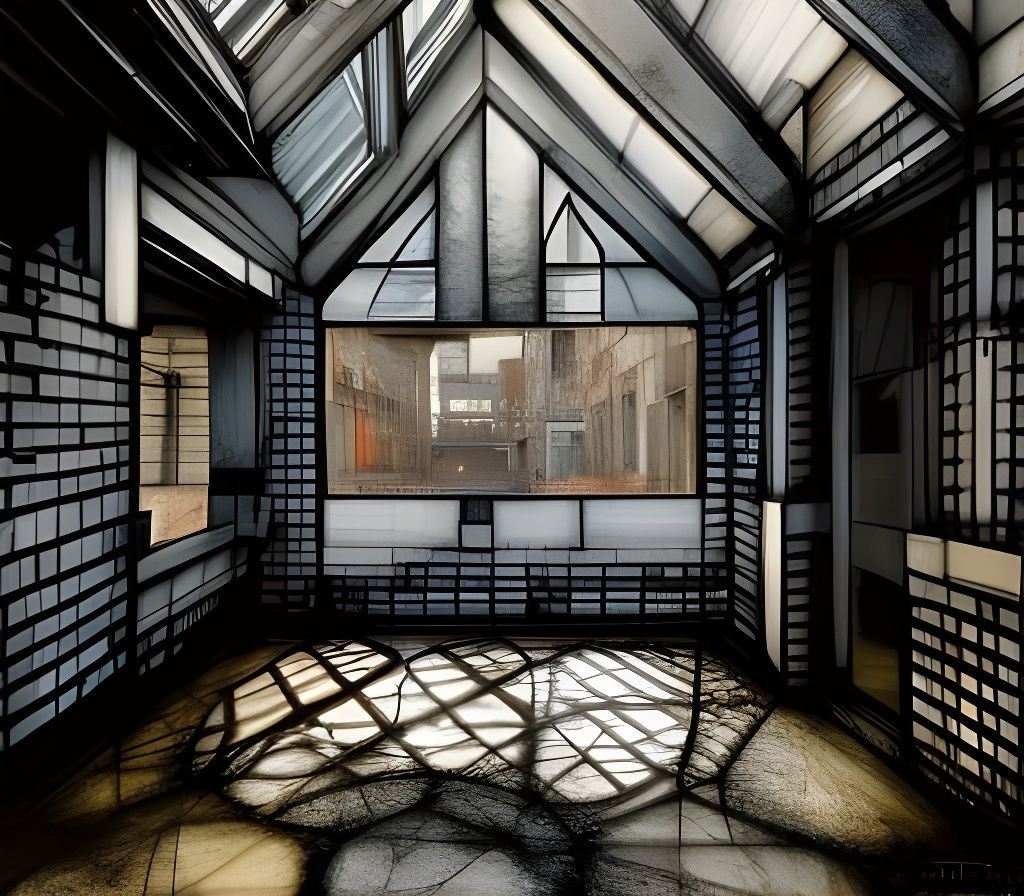 Urban Architectural Scene with Dynamic Lighting