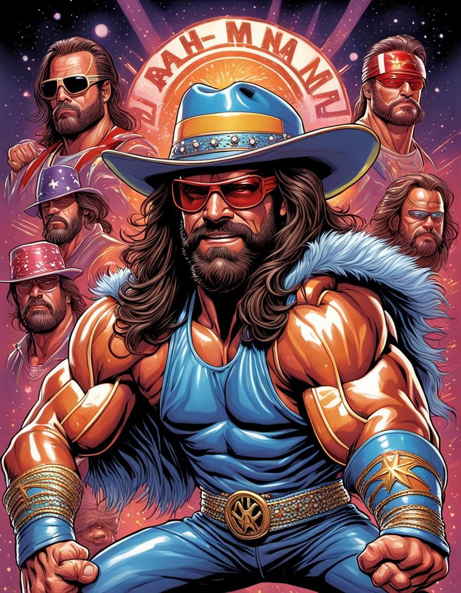 hyper realistic perfect smooth "Macho Man" Randy Savage
