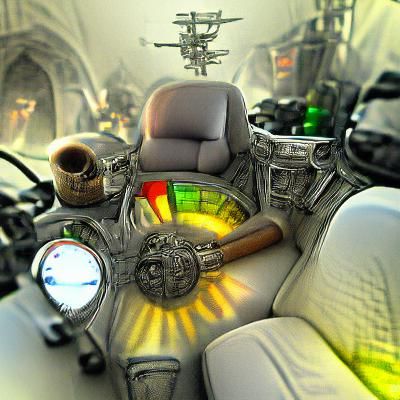 Cyberpunk Cockpit in Smoky Ambiance