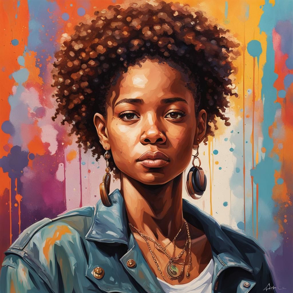 Portrait of a Sweet Lady in Hyperrealistic Style