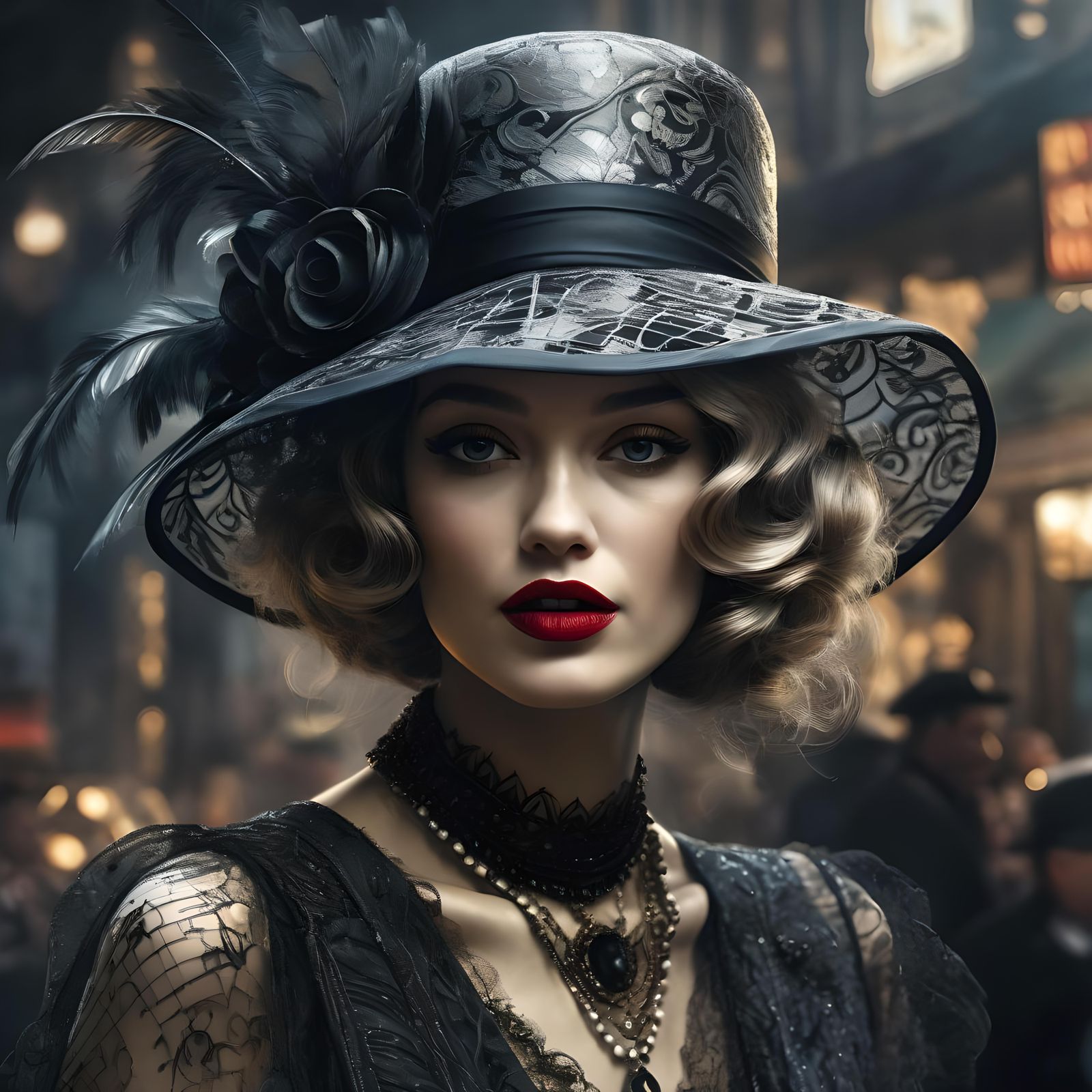 Glamorous Flapper Girl of the Roaring Twenties