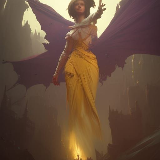 Dark Fantasy Masterpiece in Cyberpunk Style