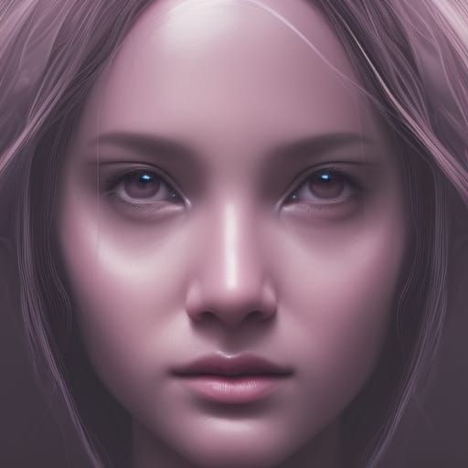 Detailed AI Portrait with Ouroboros, Matte Painting