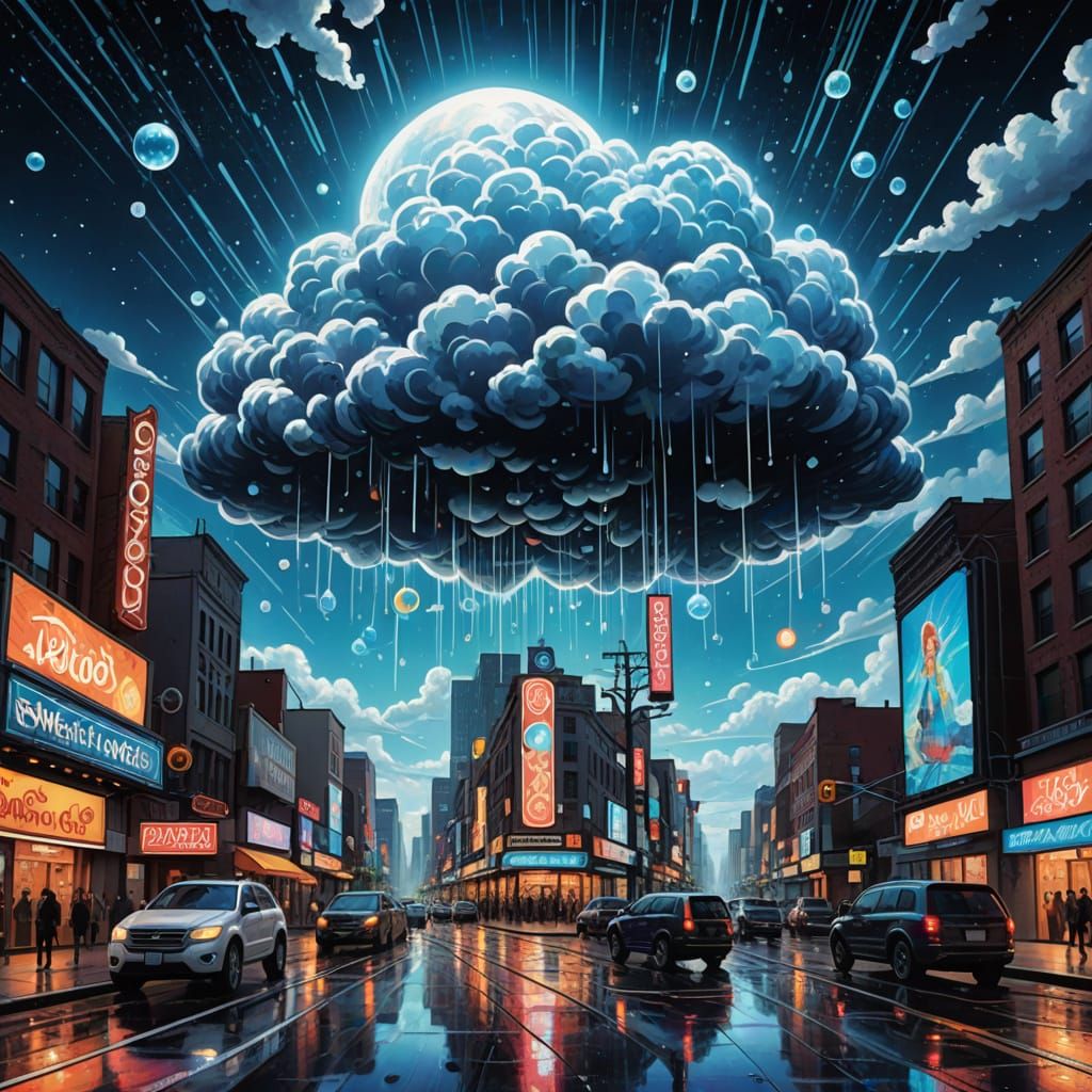 Surrealist Billboard Features Whimsical Cloud Insurance Sign