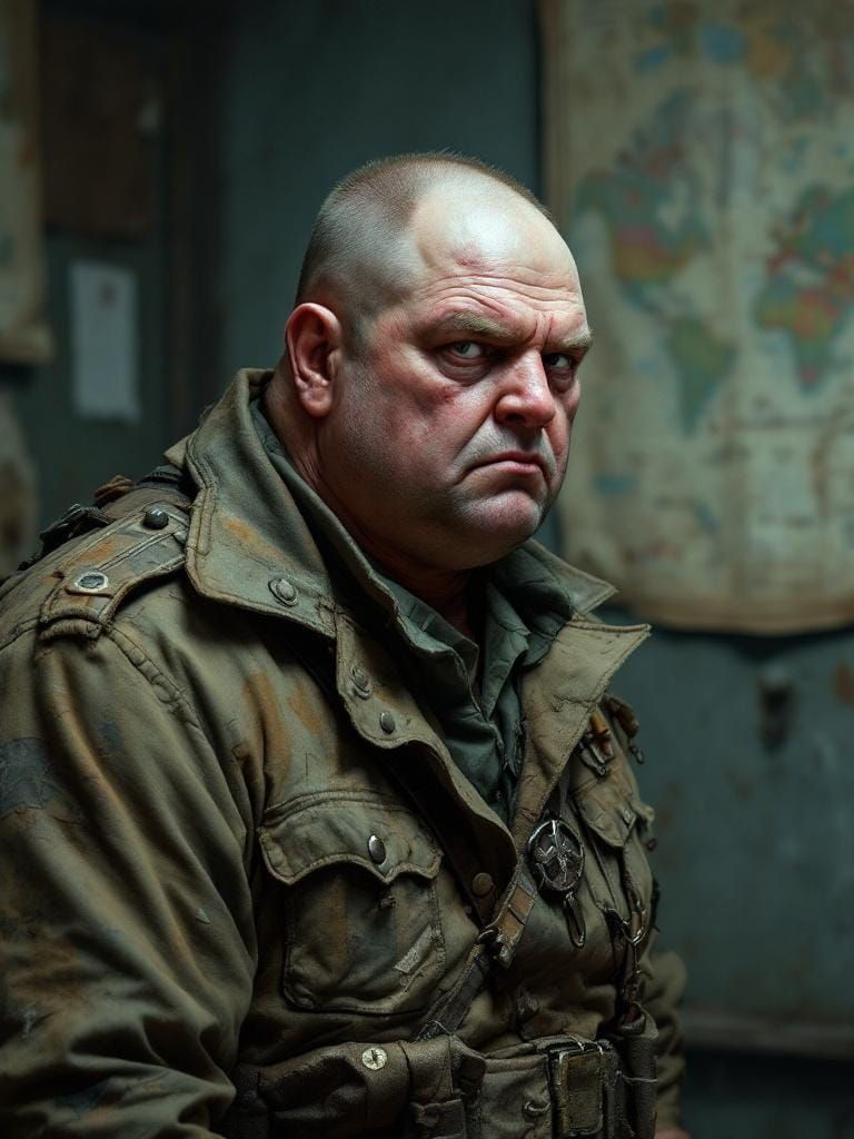 Post-Apocalyptic Soldier Portrait in Realistic Style