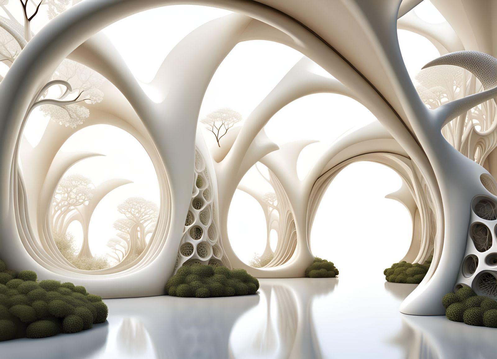 Ethereal Urban Oasis: A Futuristic Cityscape in Harmony with...
