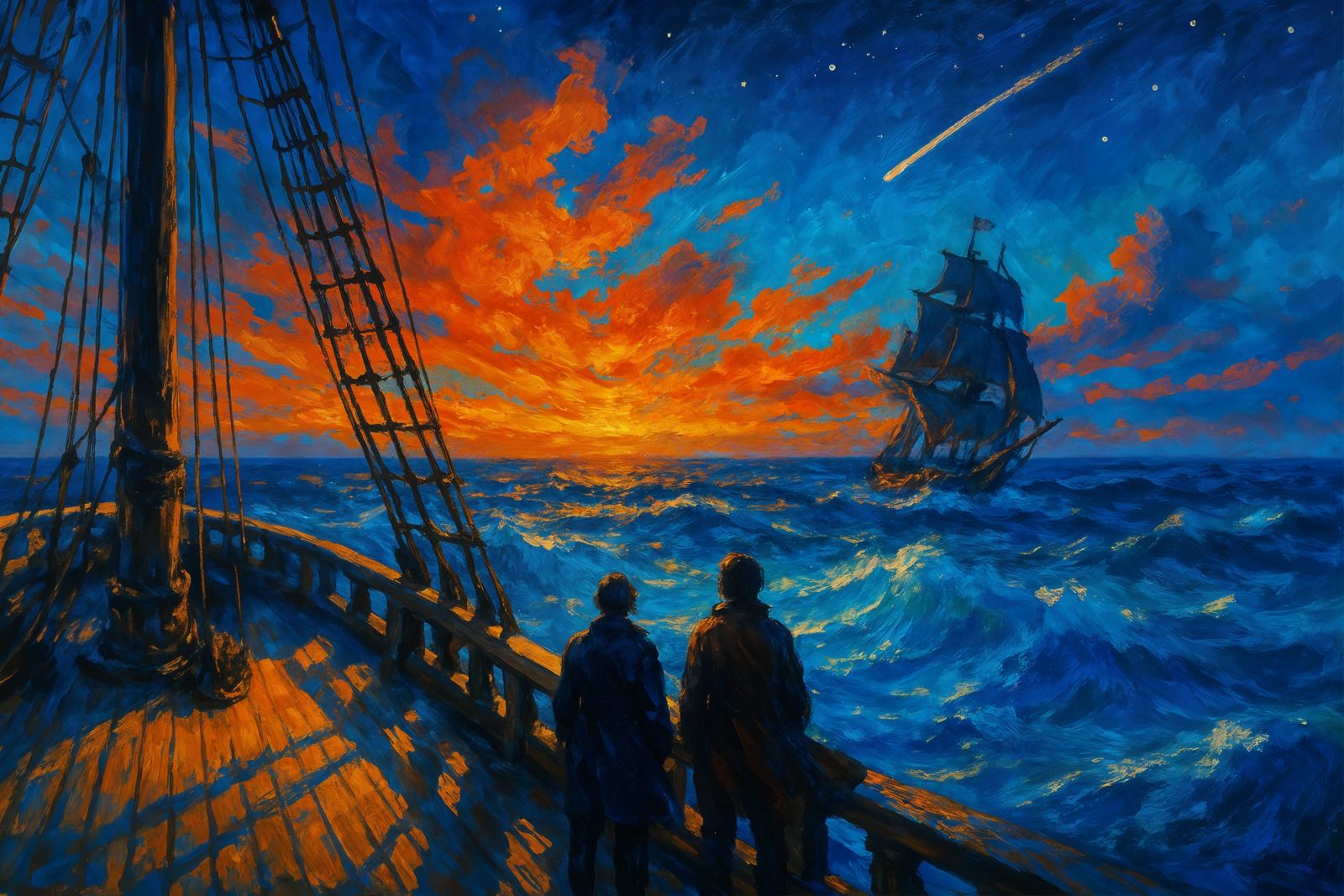 Twilight Seascape with Sailing Ships