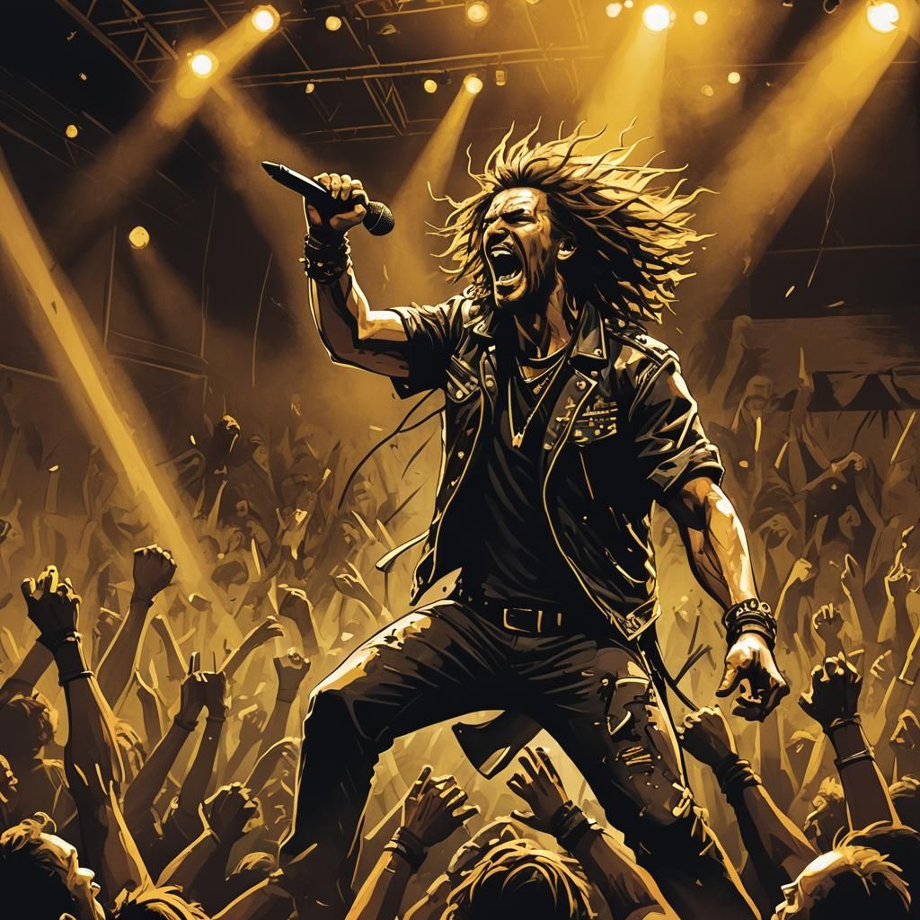 Heavy Metal Band in Gritty, High-Contrast Style