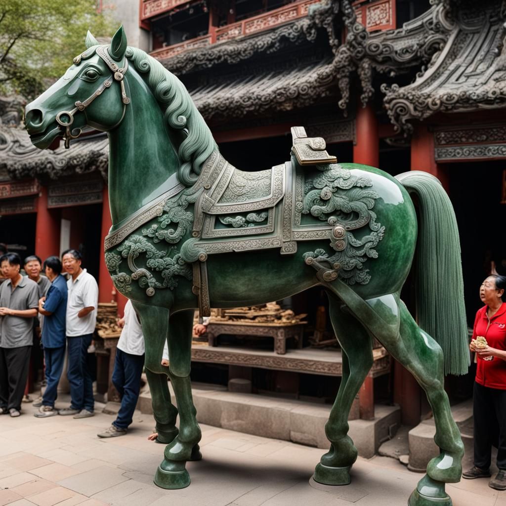 Ancient Chinese Village Admires Intricately Detailed Jade Ho...