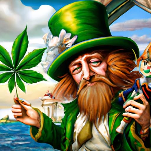 Mythical Leprechaun in Vibrant Hyperdetailed Art