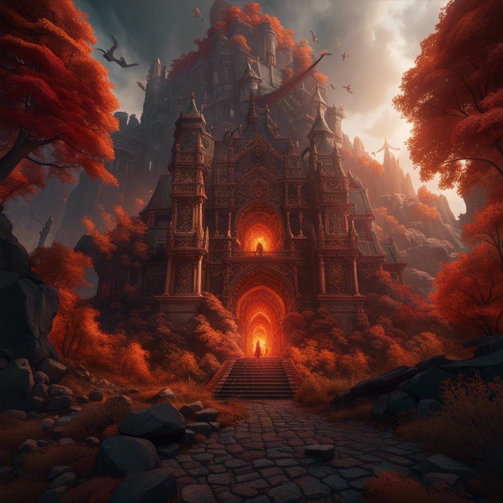 Fantastical Landscape of Promised Fire