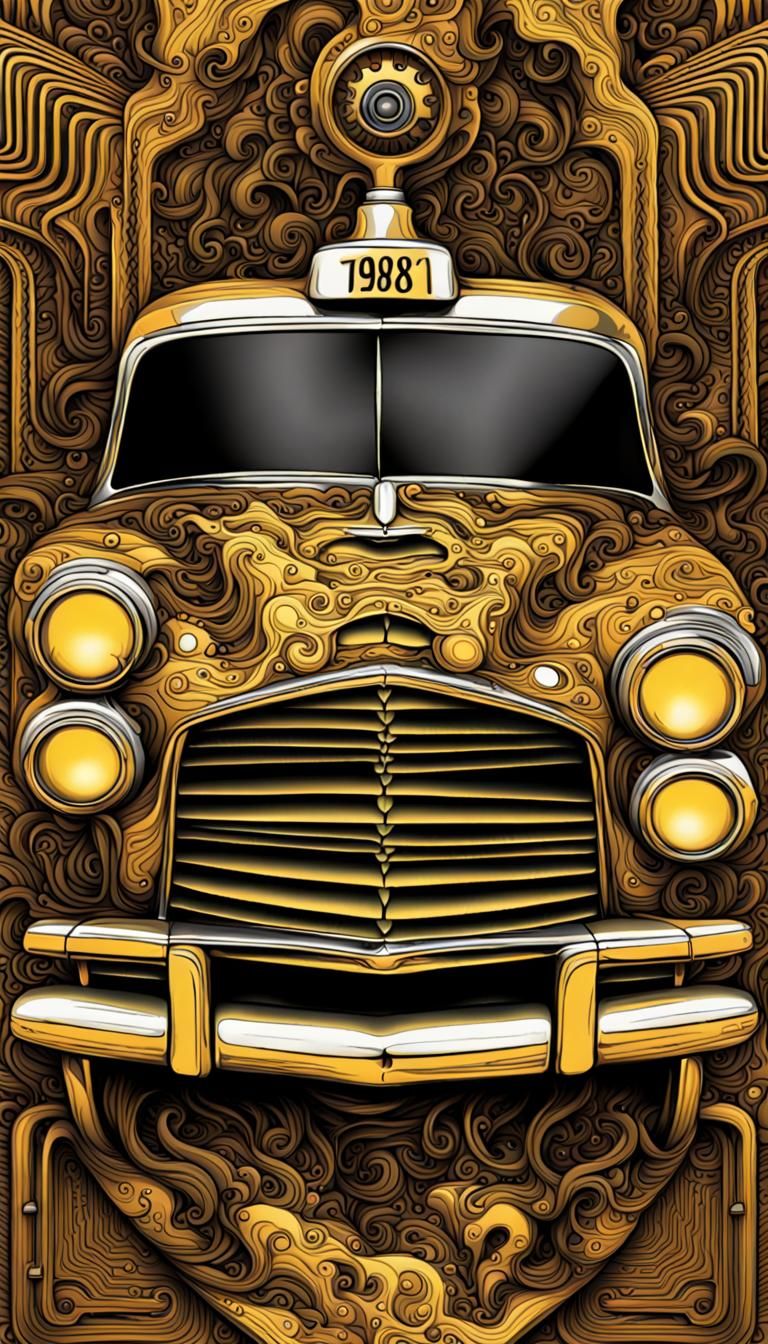 Steampunk V8 Engine Revs Up Abandoned Checker Taxi