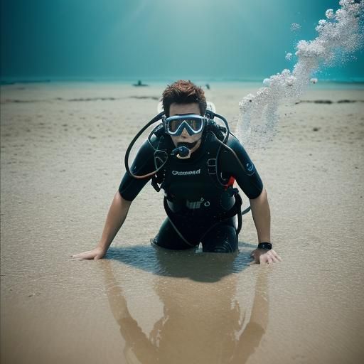 Diver Trapped in Quicksand