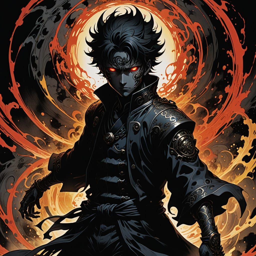 Ethereal Shadow Demon Unfurls from Vortex