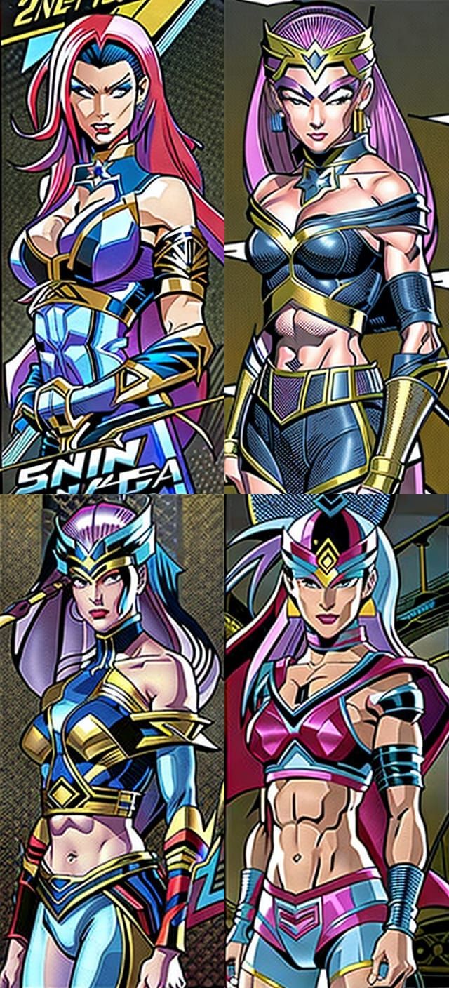 WWE Superstar Chyna as Ellis from Battle Arena Toshinden Video Game Series, by Shinkiro and Tsukasa Kotobuki <@106364987...