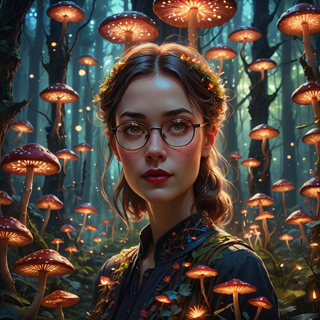 Whispering Woman in the Enchanted Glade