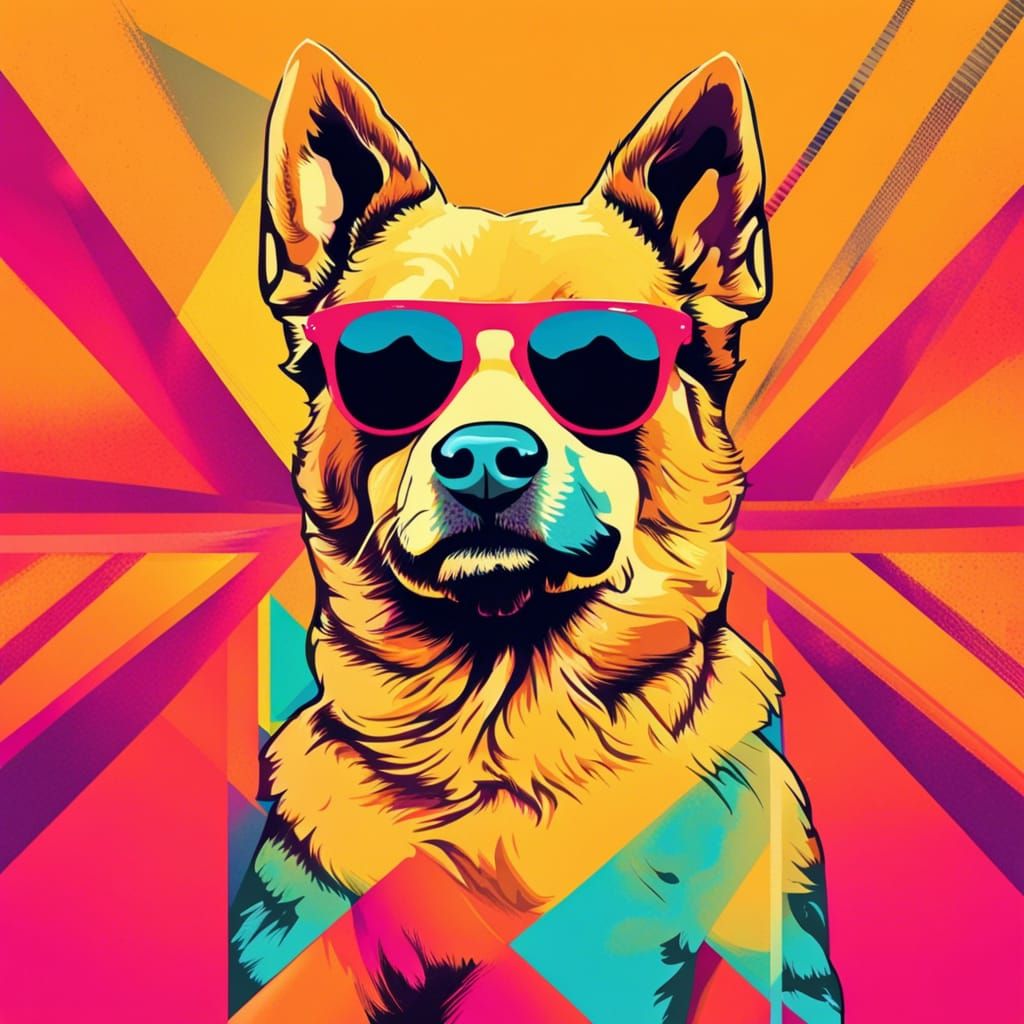 Canine Hipster Dressed in Cool Shades