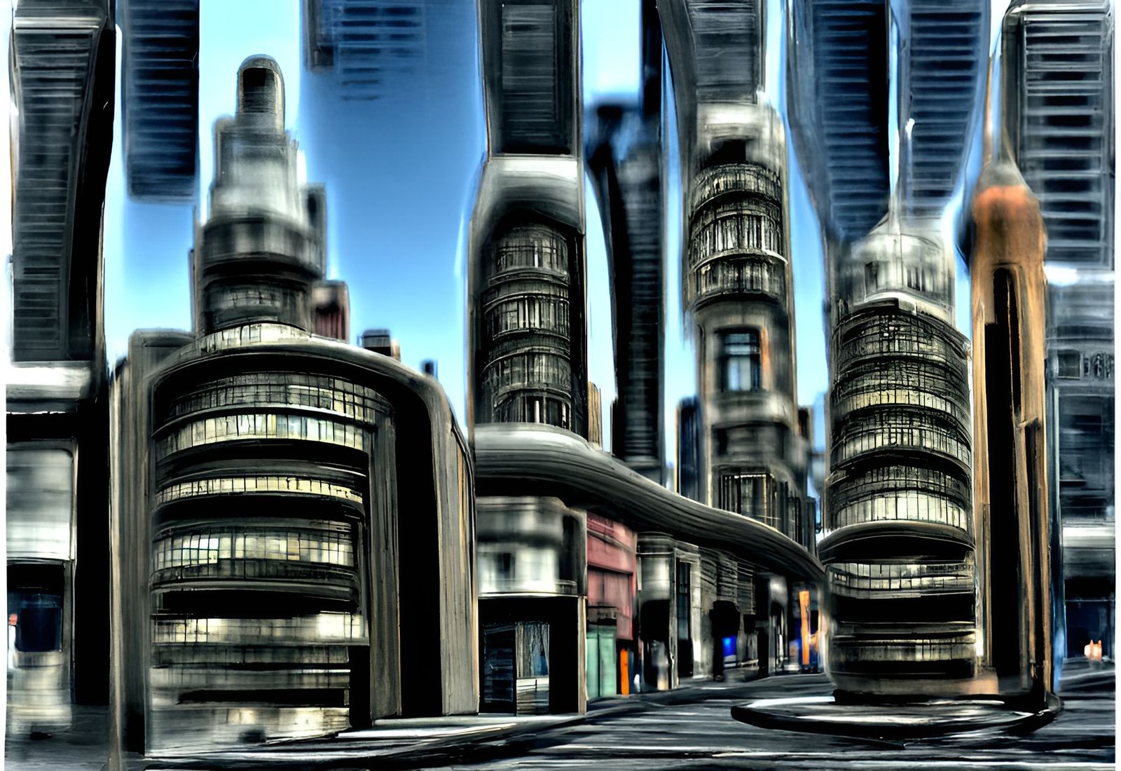 Futuristic Metropolis Unfolds to Infinity