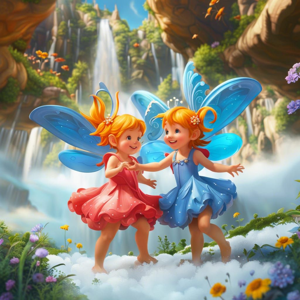 Epic Fairies in a Whimsical Outdoor Scene