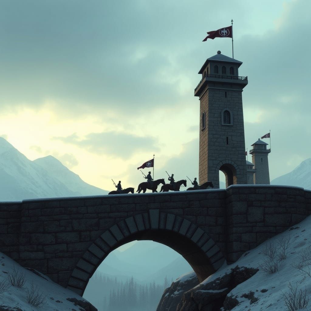 Dragon Bridge Outpost in Skyrim's Eastmarch and Riften Borde...