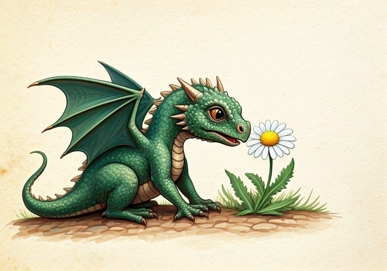 Dragon Curiosity in a Medieval Bestiary