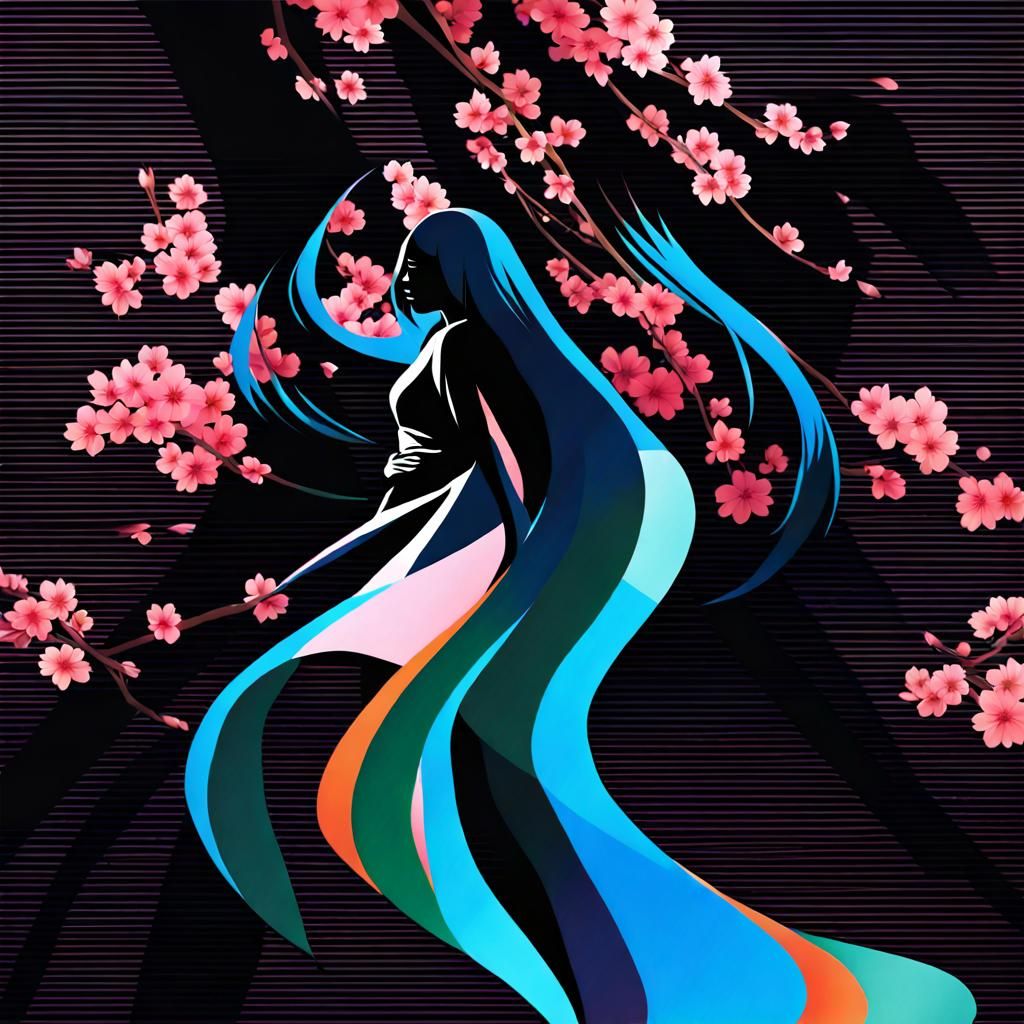 Ethereal Japanese Beauty Under Cherry Blossom Majesty