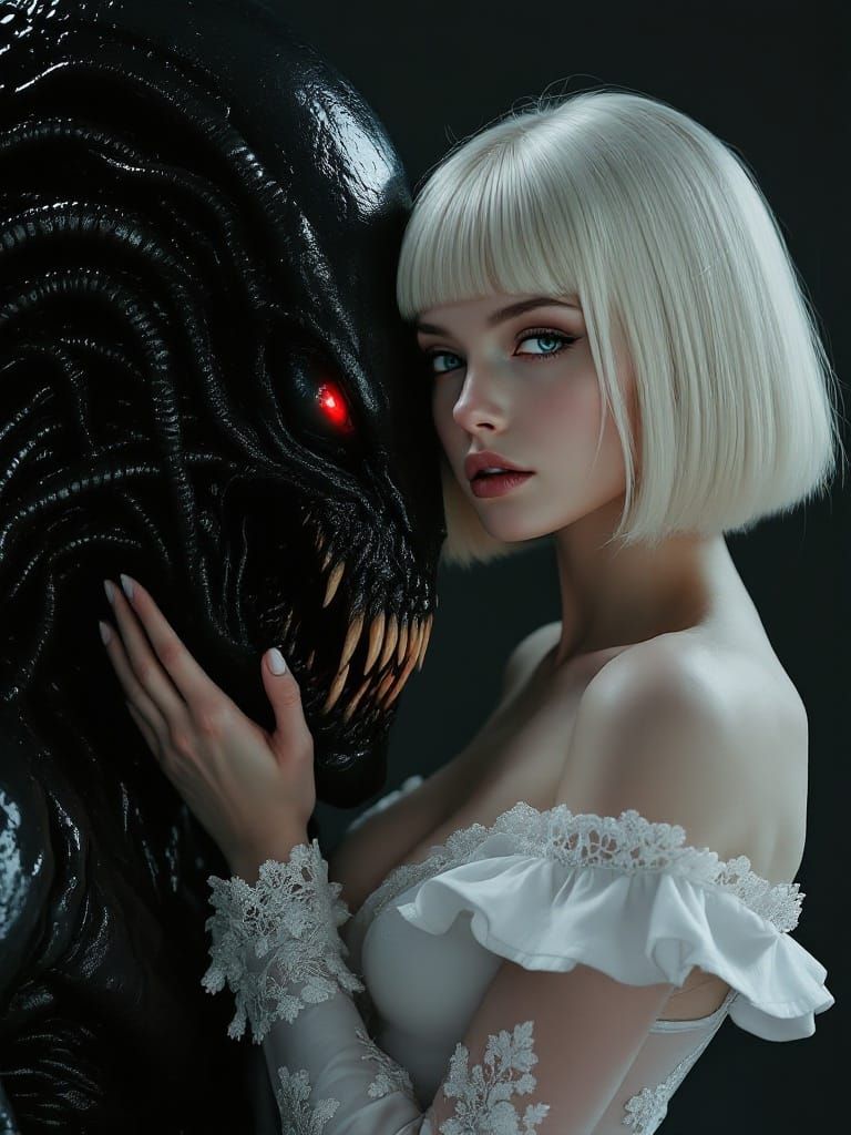 Gothic Fantasy: Woman and Symbiotic Creature