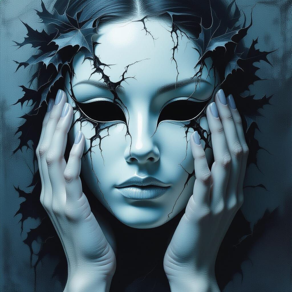 Eerie Unmasking in a Hyperrealistic Fantasy