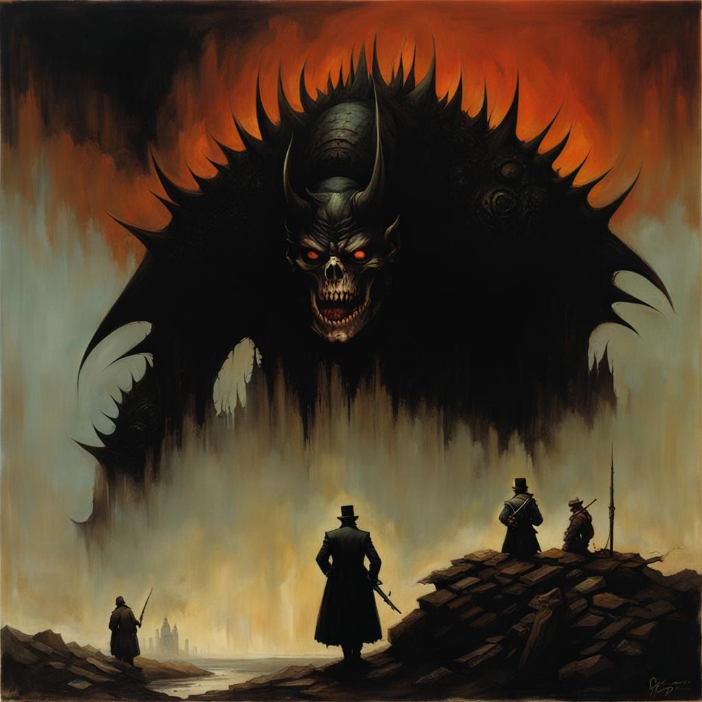 Beleaguered Soul Tormented by Darkness in Gothic Horror