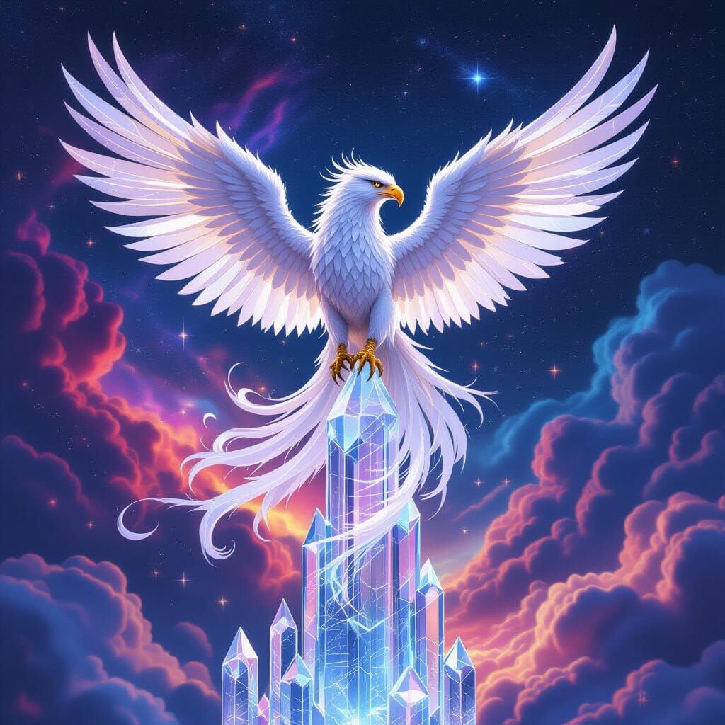 Griffin of Sugar and Rock Candy on Glass Spire