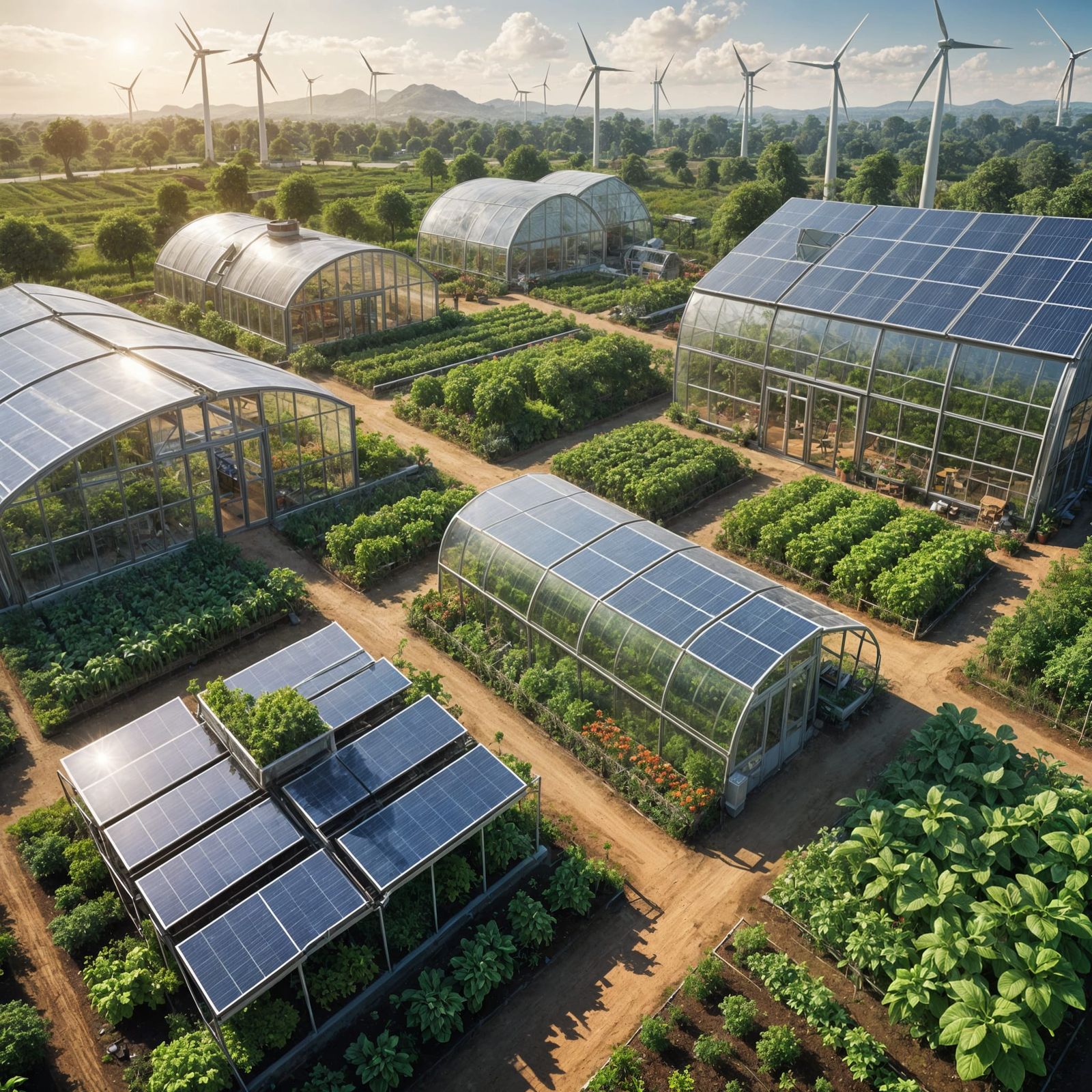 Eco-Friendly Future on a New Planet in Vibrant Colors