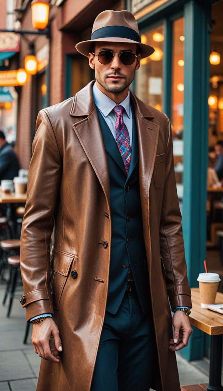 Elegant Man in Bright, Bold Fashion Photography