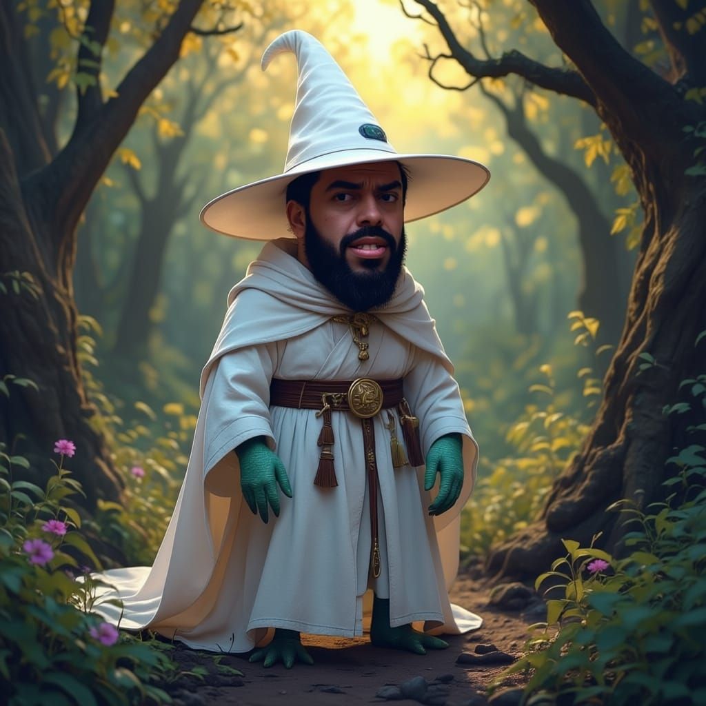 Chameleon Sorcerer in Dark Fantasy Art Style