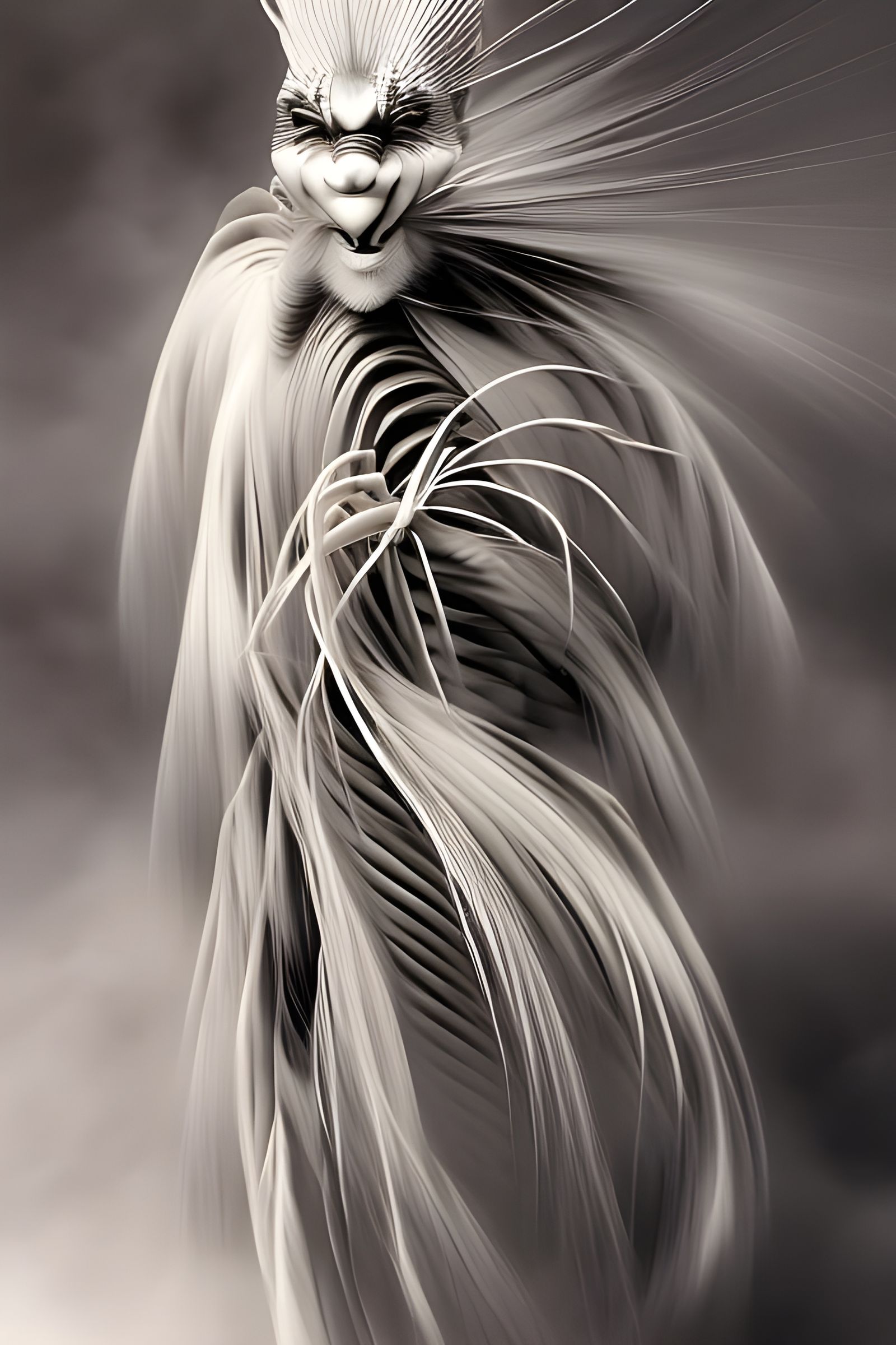 Surreal Hyperreal Masterpiece of a Rock Singer in Ethereal L...