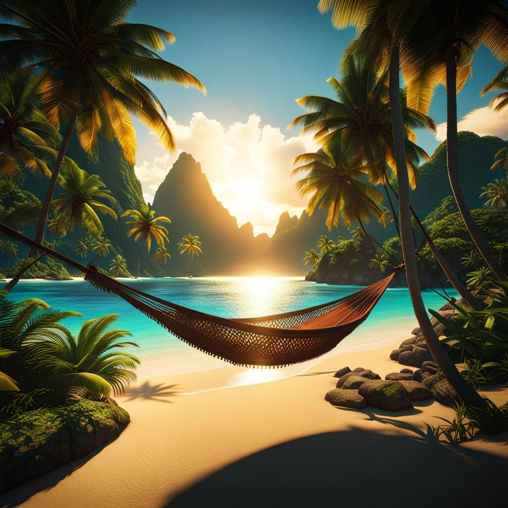 Stunning South Pacific Paradise in Cinematic Composition