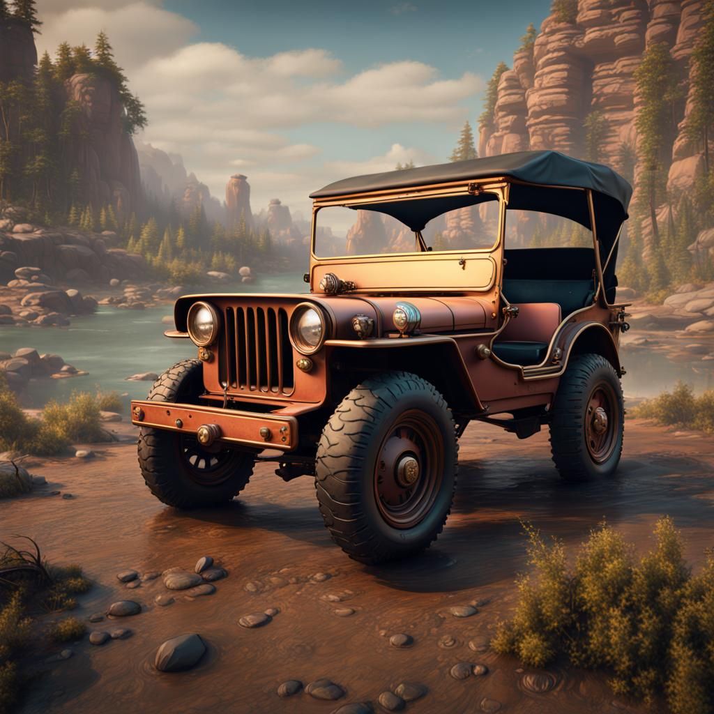 Vintage Fantasy Jeep Unveiled in 8K Resolution