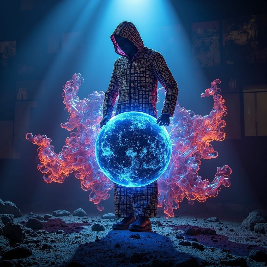 Fractal Quantum Artist Curates Cosmic Gallery in Cyberpunk A...