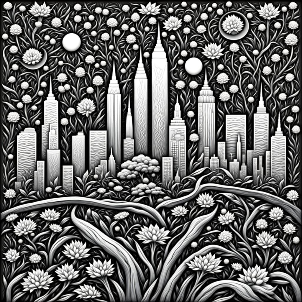 Symbolic Atlanta Georgia Skyline_Bw_2