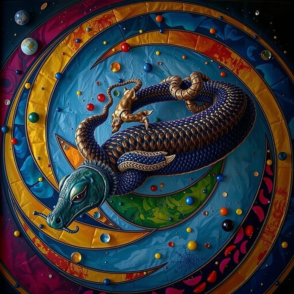 Abstract Organic Forms in Hyperrealistic Style