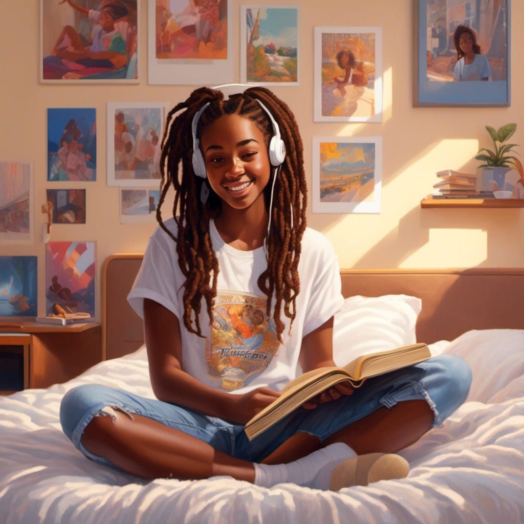 Brown Skinned Queen in Her Bedroom Sanctuary