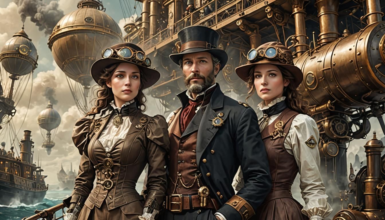 Intrepid Explorers Discover Steampunk Wonders in Victorian E...