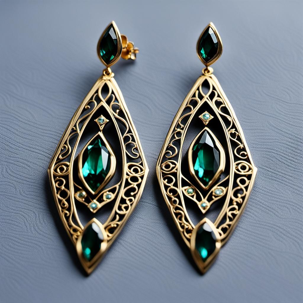 Gothic Earrings in Velvet Blue-Black Fabric Style