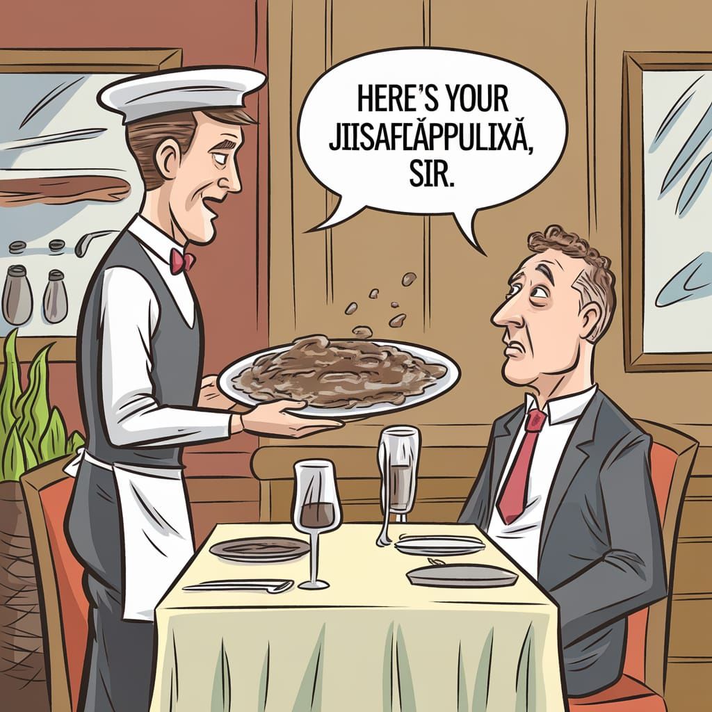 Waiter Presents Unappetizing Sludge as Delicacy in Haunted R...