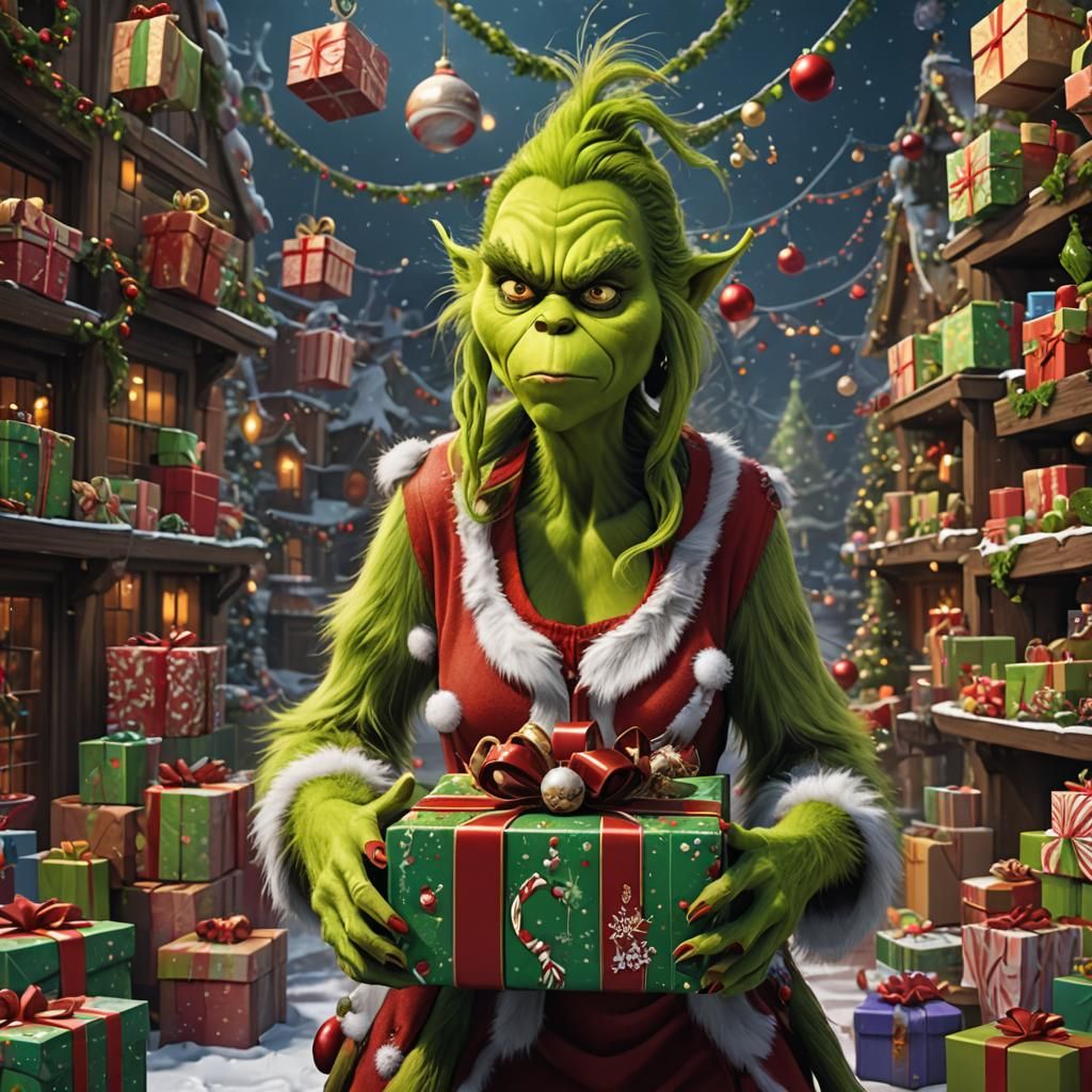 A Realistic Christmas in July Girl Grinch Unwraps Fantasy Sh...
