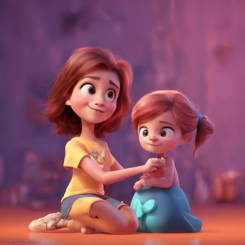 Emily in Vibrant Cyberpunk Concept Art