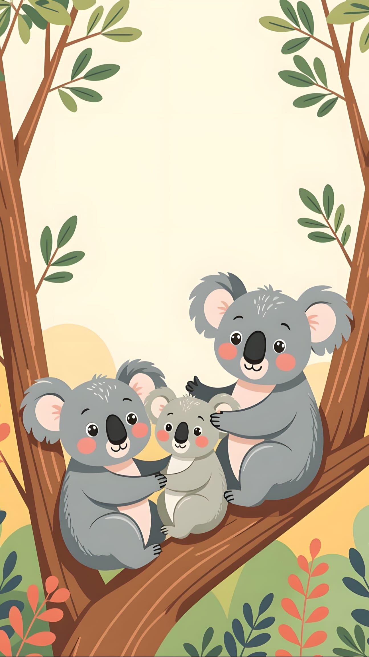 Adorable Koala Illustration for Logbook Cover