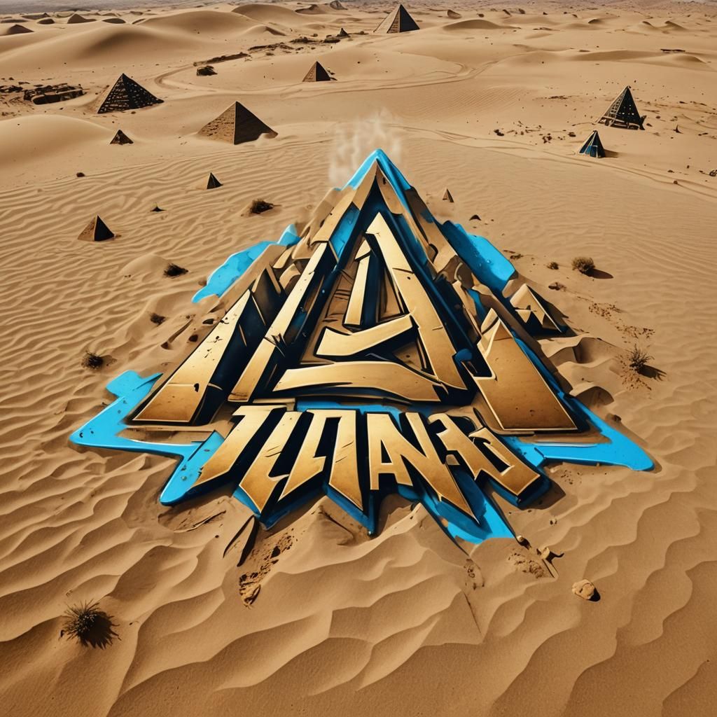 Wu Tang Clan Emblem Rises Above Egyptian Pyramids in Vibrant...